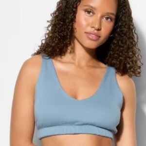 Wild Fable FrenchTerry Slim Fit Deep V-Neck Tank Top & Short Set Slate Blue XS/S